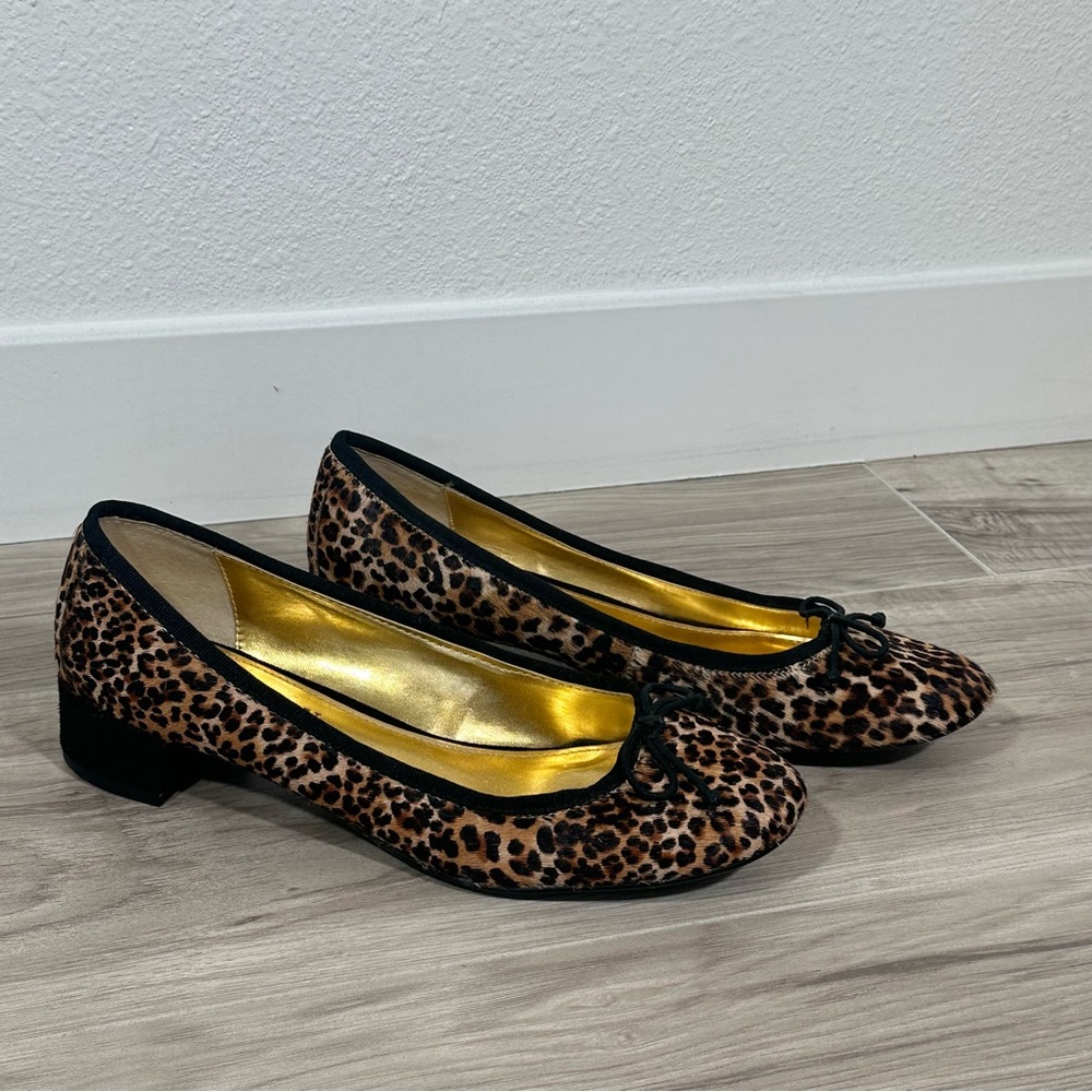 NEW RALPH LAUREN Abrion II Cheetah Print Calf Hair Round Toe Low Heel Pumps 7.5 - Picture 3 of 10